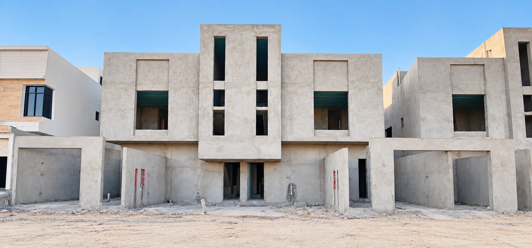 Residential construction progress, view 5